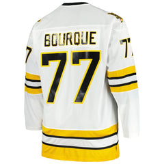 NHL Ray Bourque Boston Bruins Mitchell & Ness Big & Tall Captain Patch Blue Line Player Jersey - White