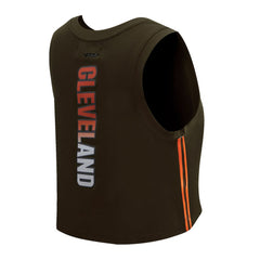 Cleveland Browns Pro Standard Women's Ombre Wordmark Classic Cropped Tank Top Brown