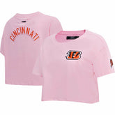 Cincinnati Bengals Pro Standard Women's Cropped Boxy T-Shirt Pink