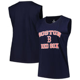 Boston Red Sox Profile Women's Plus Size Tank Top - Navy Tanks