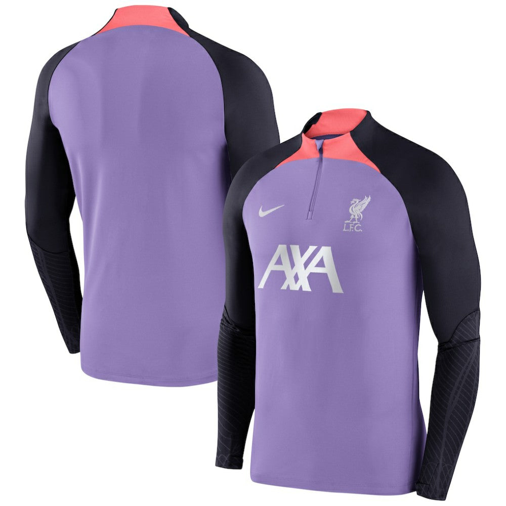 Liverpool Strike Drill 2023/24 Performance Quarter-Zip Long Sleeve Top Purple