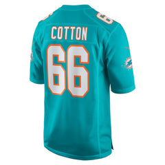 NFL Lester Cotton Sr. Miami Dolphins Home Game Player Jersey - Aqua