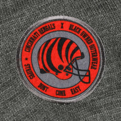 Cincinnati Bengals x BlaCkOWned Stripes Don't Come Easy Pullover Hoodie Gray