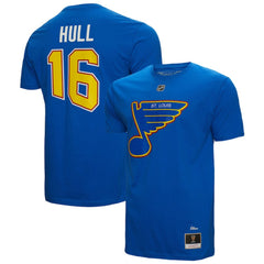 NHL Brett Hull St. Louis Blues Mitchell & Ness Name & Number T-Shirt - Blue