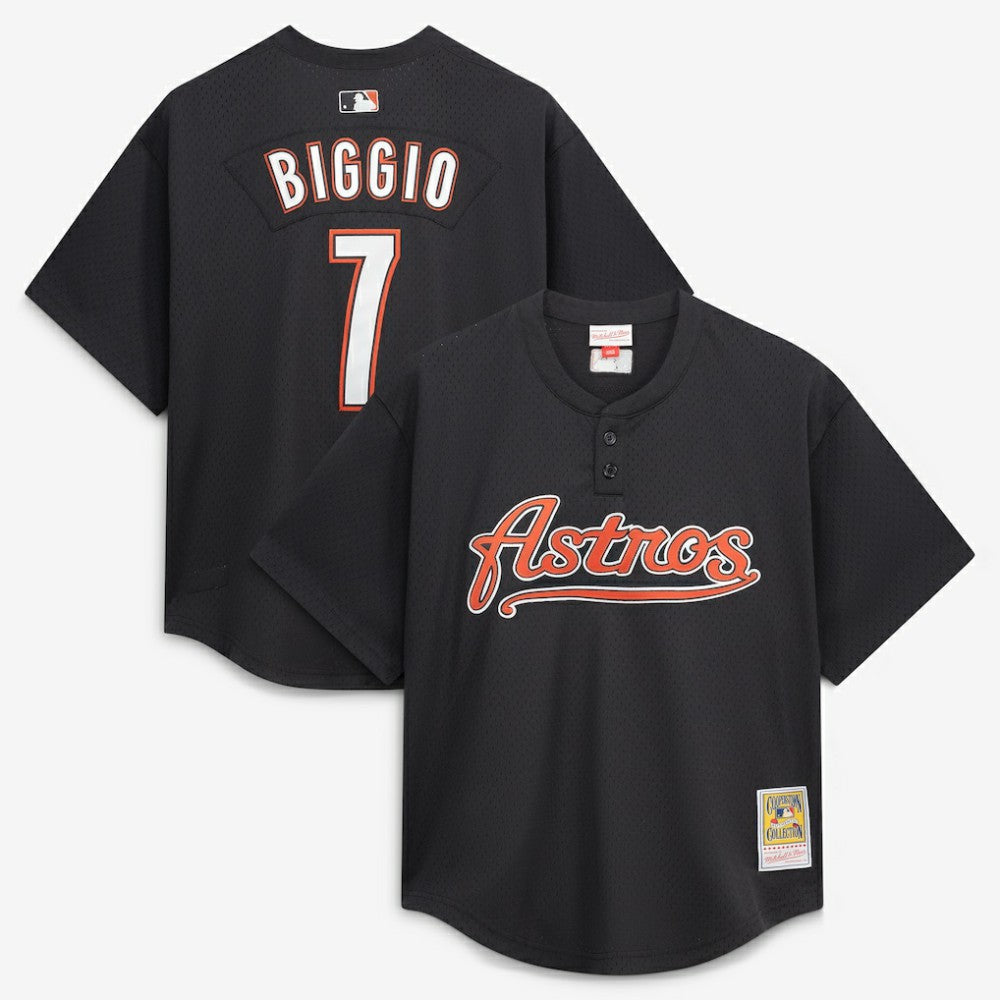 MLB Craig Biggio Houston Astros Mitchell & Ness Authentic Batting Practice Jersey - Black
