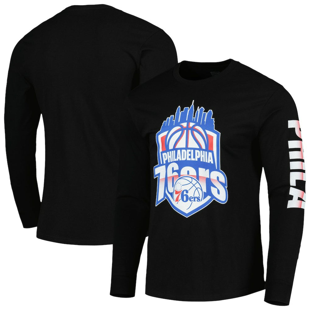 Philadelphia 76ers Stadium Essentials Unisex NBA Crest Long Sleeve T-Shirt Black