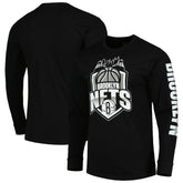 Brooklyn Nets Stadium Essentials Unisex NBA Crest Long Sleeve T-Shirt Black
