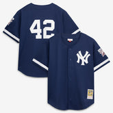 MLB Mariano Rivera New York Yankees Mitchell & Ness Cooperstown Collection Mesh Batting Practice Button-Up Jersey - Navy
