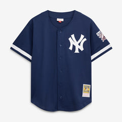 MLB Mariano Rivera New York Yankees Mitchell & Ness Cooperstown Collection Mesh Batting Practice Button-Up Jersey - Navy