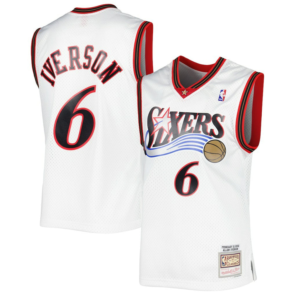 NBA Allen Iverson Philadelphia 76ers 2002/03 Hardwood Classics Swingman Jersey - White
