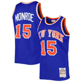 NBA Earl Monroe New York Knicks 1972/73 Hardwood Classics Swingman Jersey - Blue