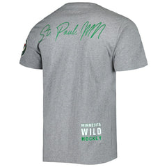NHL Minnesota Wild Mitchell & Ness City Collection T-Shirt - Heather Gray