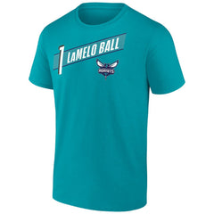 LaMelo Ball Charlotte Hornets Full-Court Press Name & Number T-Shirt Aqua