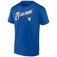 Joel Embiid Philadelphia 76ers Full-Court Press Name & Number T-Shirt Royal