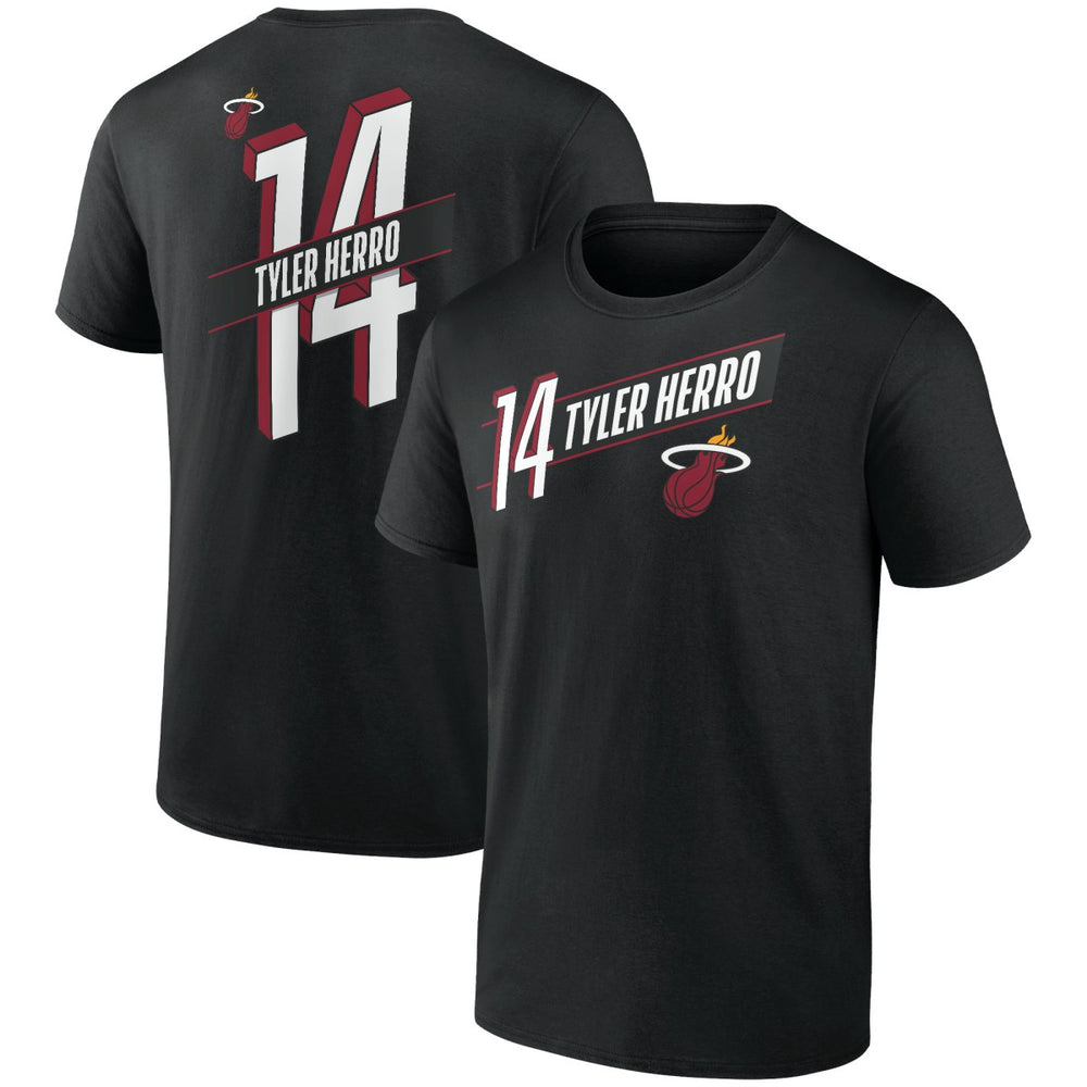 Tyler Herro Miami Heat Full-Court Press Name & Number T-Shirt Black
