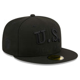 USMNT New Era Text 59FIFTY Fitted Hat Black