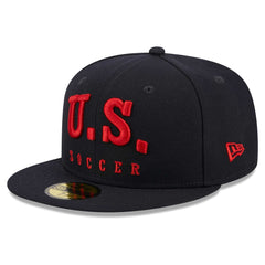 USMNT New Era Text 59FIFTY Fitted Hat Navy