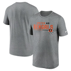 Cincinnati Bengals Legend Team Shoutout Performance T-Shirt Heather Gray