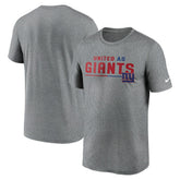 New York Giants Legend Team Shoutout Performance T-Shirt Heather Gray