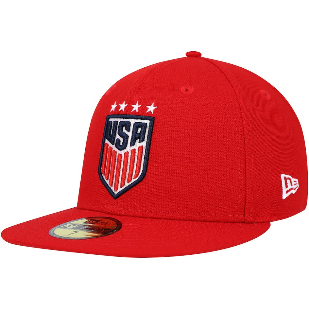 USWNT New Era Team Basic 59FIFTY Fitted Hat Red shop
