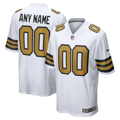 NFL New Orleans Saints Alternate Custom Game Jersey - White