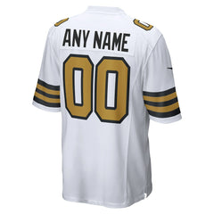 NFL New Orleans Saints Alternate Custom Game Jersey - White