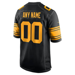 NFL Pittsburgh Steelers Alternate Custom Game Jersey - Black