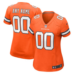 NFL Denver Broncos Women's Alternate Custom Game Jersey - Orange