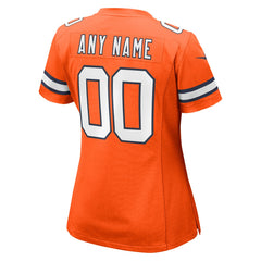 NFL Denver Broncos Women's Alternate Custom Game Jersey - Orange