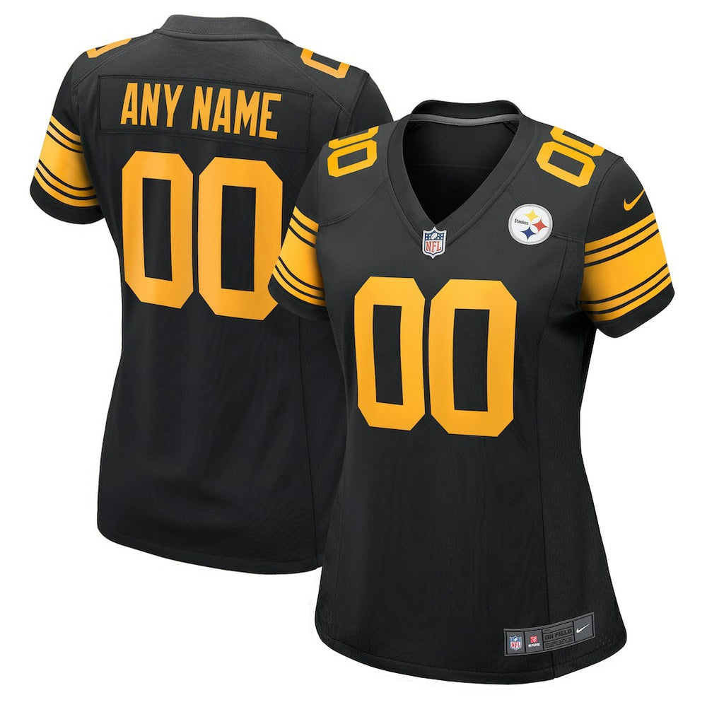 NFL Pittsburgh Steelers Women's Alternate Custom Game Jersey - Black