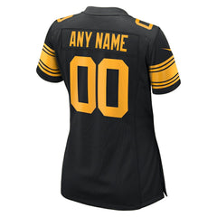NFL Pittsburgh Steelers Women's Alternate Custom Game Jersey - Black