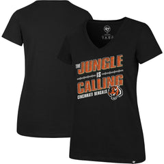 Cincinnati Bengals '47 Women's Team Regional Ultra Rival V-Neck T-Shirt Black