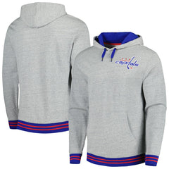 NHL Washington Capitals Mitchell & Ness Classic French Terry Pullover Hoodie - Heather Gray