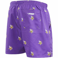 Minnesota Vikings Pro Standard Allover Print Mini Logo Shorts Purple