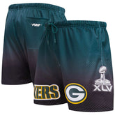 Green Bay Packers Pro Standard Ombre Mesh Shorts Black/Green