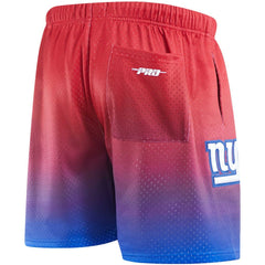 New York Giants Pro Standard Ombre Mesh Shorts Royal/Red