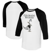 Colorado Rockies Tiny Turnip Women's Bronto 3/4-Sleeve Raglan T-Shirt - White/Black T-shirts
