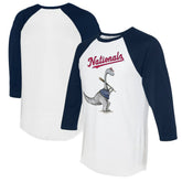 Washington Nationals Tiny Turnip Women's Bronto 3/4-Sleeve Raglan T-Shirt - White/Navy T-shirts