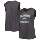 Los Angeles Chargers Women's Plus Size Tank Top Heather Charcoal