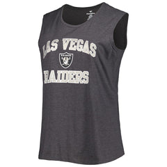 Las Vegas Raiders Women's Plus Size Tank Top Heather Charcoal