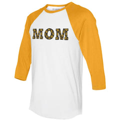 San Diego Padres Tiny Turnip Women's Logo Mom 3/4-Sleeve Raglan T-Shirt - White/Gold T-shirts