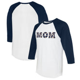Houston Astros Tiny Turnip Women's Logo Mom 3/4-Sleeve Raglan T-Shirt - White/Navy T-shirts