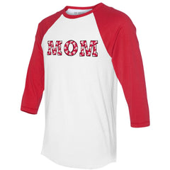 Philadelphia Phillies Tiny Turnip Women's Logo Mom 3/4-Sleeve Raglan T-Shirt - White/Red T-shirts
