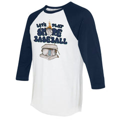 Seattle Mariners Tiny Turnip Women's Smores 3/4-Sleeve Raglan T-Shirt - White/Navy T-shirts
