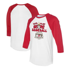 Philadelphia Phillies Tiny Turnip Women's Smores 3/4-Sleeve Raglan T-Shirt - White/Red T-shirts