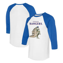 Texas Rangers Tiny Turnip Unisex Stega 3/4-Sleeve Raglan T-Shirt - White/Royal T-shirts