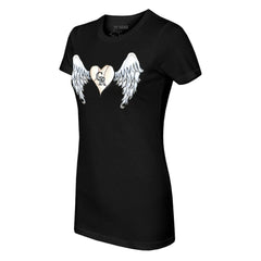 Colorado Rockies Tiny Turnip Women's Angel Wings T-Shirt - Black T-shirts