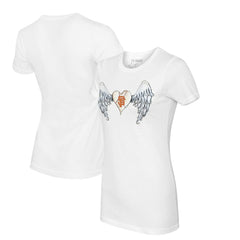 San Francisco Giants Tiny Turnip Women's Angel Wings T-Shirt - White T-shirts