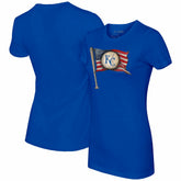 Kansas City Royals Tiny Turnip Women's Baseball Flag T-Shirt - Royal T-shirts