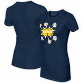 Milwaukee Brewers Tiny Turnip Women's Baseball Pow T-Shirt - Navy T-shirts
